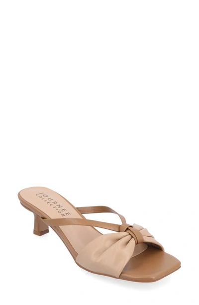 Journee Collection Starling Kitten Heel Sandal In Tan