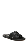 Vince Women's Palmetta Slip On Woven Slide Sandals In Black