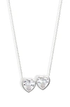 SHYMI FANCY 2-STONE BEZEL PENDANT NECKLACE