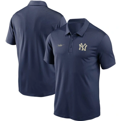 NIKE NIKE NAVY NEW YORK YANKEES COOPERSTOWN COLLECTION LOGO FRANCHISE PERFORMANCE POLO
