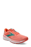 Brooks Adrenaline Gts 22 Sneaker In Coral/latigo Bay/white