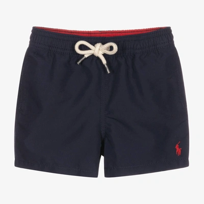 Polo Ralph Lauren Babies' Polo Pony Motif Swim Shorts In Blue