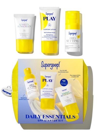 Supergoop Daily Essentials Spf Starter Kit Sunscreen !