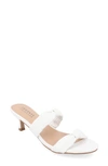 Journee Collection Dyllan Kitten Heel Sandal In White