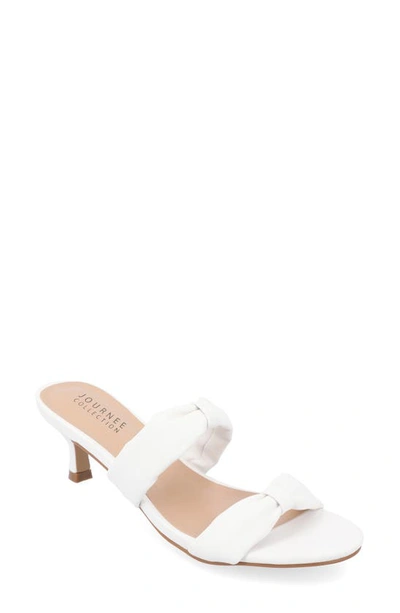 Journee Collection Dyllan Kitten Heel Sandal In White