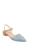 Journee Collection Brynn Croc Embossed Pump In Blue