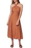 LOST + WANDER PACIFIC GROVE HALTER MIDI DRESS