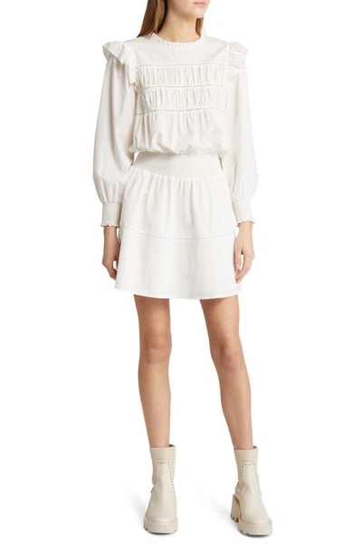 Rails Faren Long-sleeve Mini Dress In White