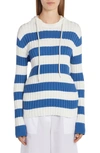 MONCLER STRIPE COTTON HOODED jumper