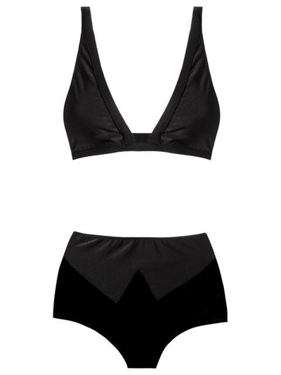 Adriana Degreas Triangle Bikini Set In Black