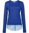 ALTUZARRA Blue Lace Hem Sweater,ATZ35P817
