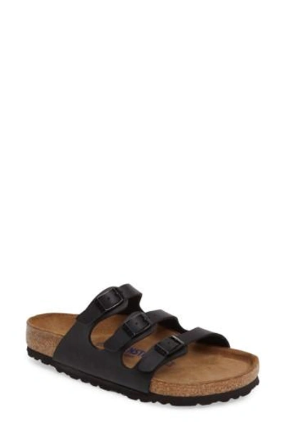 Birkenstock Florida Soft Footbed Slide Sandal In Black