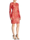 NAEEM KHAN Long Sleeve Beaded Dress