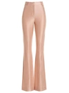 Alexandre Vauthier Pink Shiny Stretch Pants In Pink
