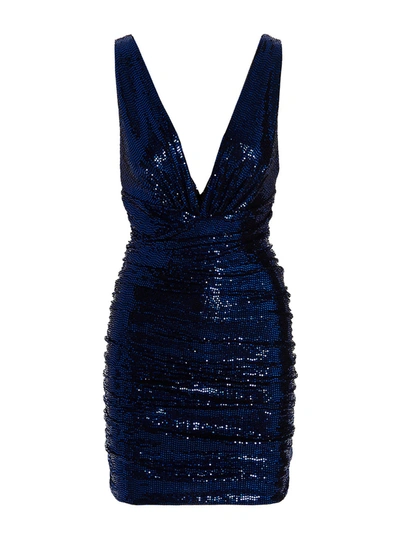Alexandre Vauthier Majestic Blue Sequined Mini Dress