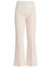 Theory Womens Stretch Polyester Cropped Pants In White