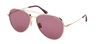 Tom Ford Clark Metal Aviator Sunglasses, Pink/gold In Violet