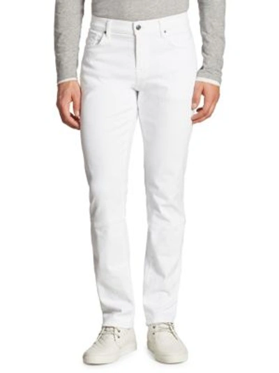 7 For All Mankind Luxe Performance Plus Slimmy Tapered Slim Fit Jeans In White