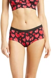 Meundies Print Briefs In Red Hearts