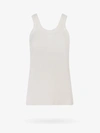 Lemaire Off-white Rib Tank Top In Beige