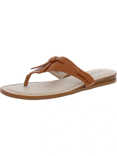 Lifestride Rio Womens Faux Leather Pebbled Flip-flops In Multi