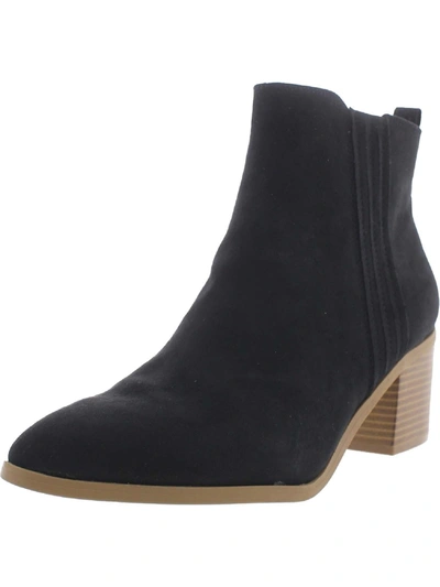 Sun + Stone Womens Leather Ankle Ankle Boots In Black