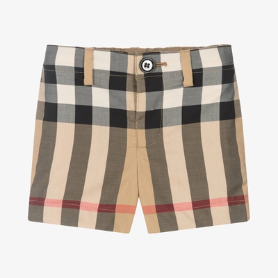 Burberry Baby Boys Beige Vintage Check Shorts