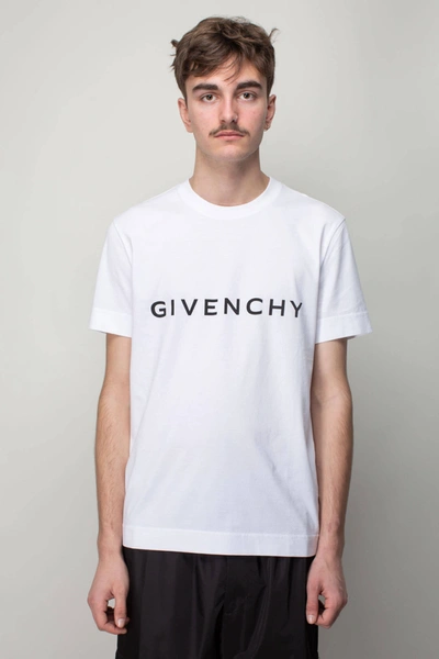 Givenchy Slim Fit Cotton Logo Tee In Light Grey Melange