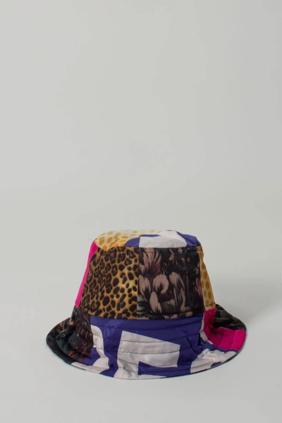 Dries Van Noten Patchwork-print Wide-brim Shell Bucket Hat In Multi