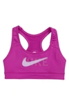 Nike Swoosh Big Kids' (girls') Reversible Sports Bra In Viv Purple/ Pink/ Lilac/ White