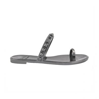 Carmen Sol Maria Flat Jelly Sandals In Gunmetal