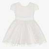 ABEL & LULA GIRLS WHITE SEQUIN & TULLE DRESS