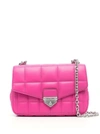 MICHAEL MICHAEL KORS FUCHSIA PINK SOHO QUILTED SHOULDER BAG IN LEATHER WOMAN