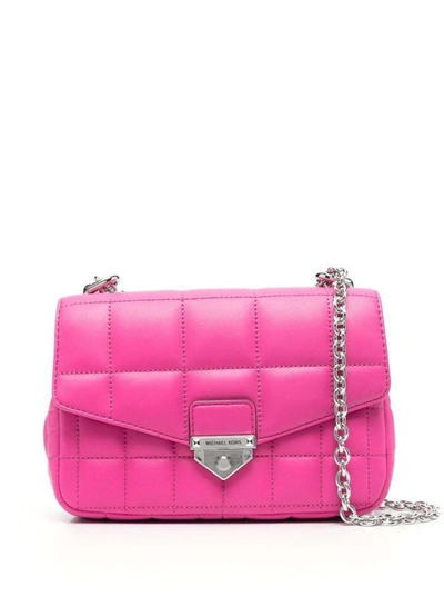 Michael Michael Kors Soho Quilted Chain Shoulder Bag In Pink