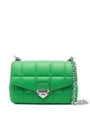 MICHAEL MICHAEL KORS GREEN SOHO QUILTED SHOULDER BAG IN LEATHER WOMAN