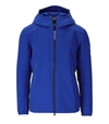 Woolrich Sleeve-logo Hooded Jacket In Blue