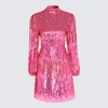 Rixo London Rixo Womens Hot Pink Sequin Lara Sequin-embellished Woven Mini Dress In Hot Pink Sequin