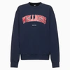 SPORTY AND RICH WELLNESS CREW-NECK SWEATSHIRT NAVY BLUE/RED