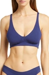 Meundies Feelfree Longline Bralette In Bright Navy