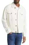 Billy Reid Linen Trucker Jacket In Natural