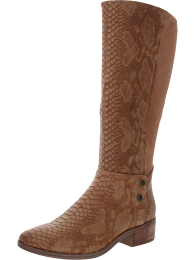 Baretraps Madelyn Womens Faux Leather Embossed Knee-high Boots In Multi