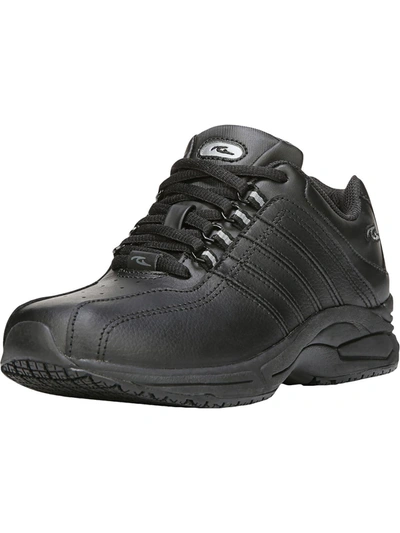 Dr. Scholl's Kimberly Ii Womens Leather Lace-up Sneakers In Black Leather