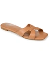 Journee Collection Taleesa Womens Faux Leather Padded Insole Slide Sandals In Multi
