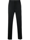 Alexander Mcqueen Black Jeans With Logo Patch On The Rear And Worn Out Effect In Denim Man In Black