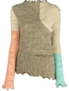 Andersson Bell Melani Colorblock Cut-out Turtleneck Sweater In Multi Multi
