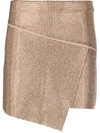 Andreädamo Crystal-embellished Asymmetric Wrap Skirt In 001 0475 Nude