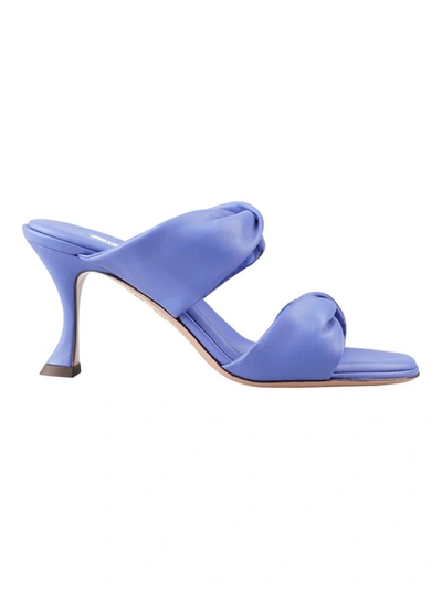 Aquazzura Twist Sandal 75 Shoes In Blue