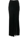 Blumarine Slit-detail Ankle-length Skirt In N0990 Nero