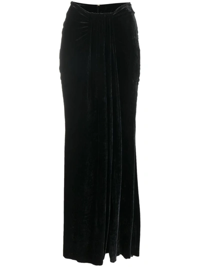 Blumarine Slit-detail Ankle-length Skirt In Black