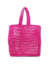 Chica Naxos Straw Handbag In Fuchsia